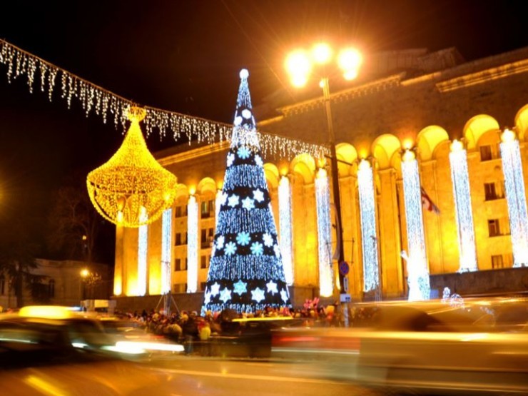 Evolution of Christmas Trees on Tbilisi's Main Street - Georgia - CBW