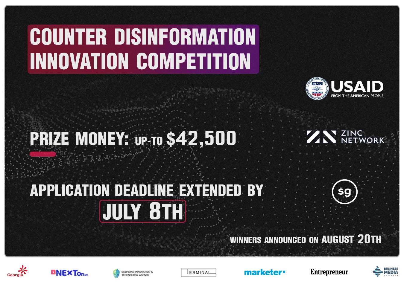 Zinc Network Announces Winner of the first Counter Disinformation